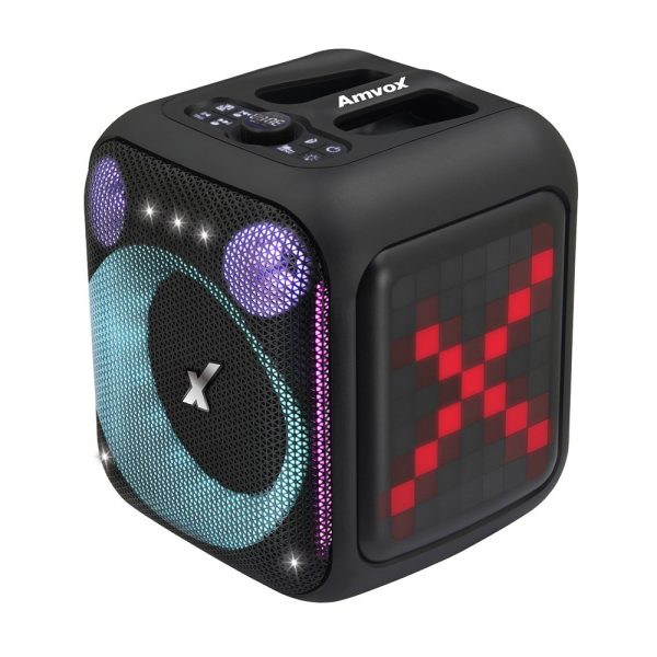 Caixa de Som Amplificada Amvox ACA 410 Neon - Entrada USB, Cartão SD, Led, Bluetooth, 410W, Bivolt