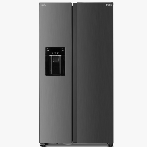 Geladeira | Refrigerador Philco Frost Free Eco Inverter 513l Inox Dispenser de Gelo e Água 127v