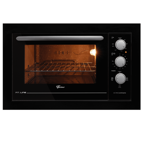 Forno Elétrico de Embutir Fischer Fit Line 48 Litros Preto 127V