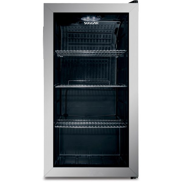 Frigobar Suggar 88 Litros FB8811IX com Porta de Vidro Inox 110V