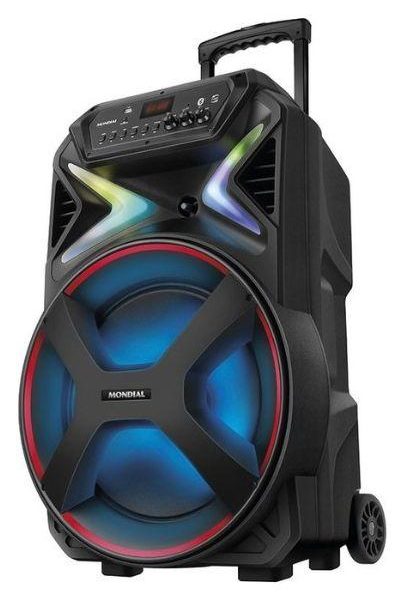 Caixa Amplificada Mondial Connect Lights Plus Cm-700 Preta Bivolt