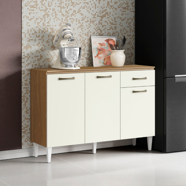 BALCÃO ATENAS 03 PORTAS 01 GAVETA