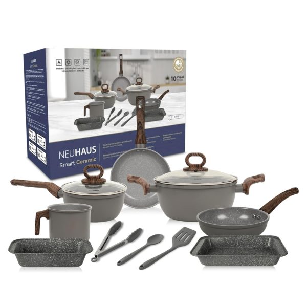 Conjunto de Panelas Neuhaus 10 Peças Smart Ceramic Antiaderente
