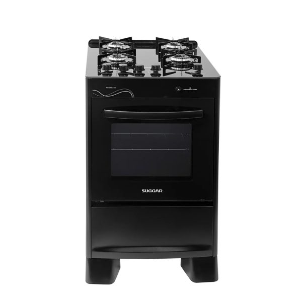 Fogão Suggar Neo Glass 4 Bocas Bivolt, Acendimento Automático, Forno 56L Vidro Temperado