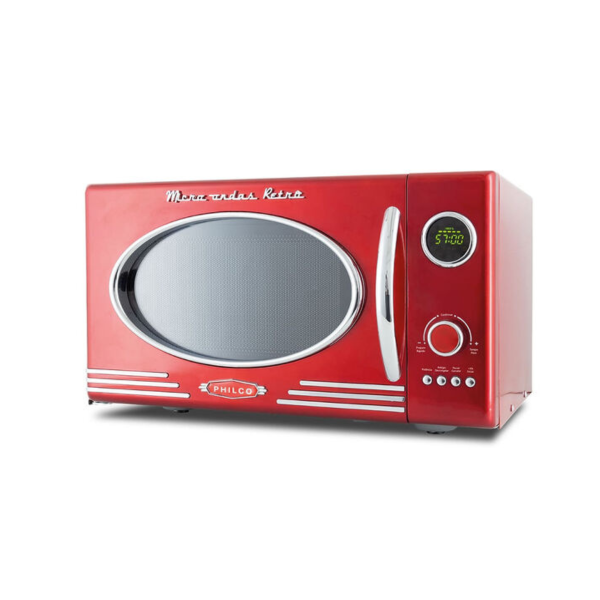 MICRO-ONDAS PHILCO 28 LITROS RETRÔ VERMELHO PMR28V 127 VOLTS