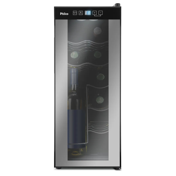 ADEGA CLIMATIZADA PHILCO PAD12E  DISPLAY PRETO DIGITAL 12 GARRAFAS BIVOLT
