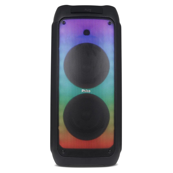 CAIXA DE SOM AMPLIFICADA BLUETOOTH FLASH LIGHTS E FULL LED 2000W PHILCO