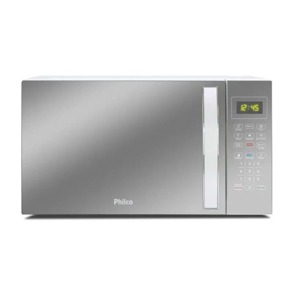 MICRO ONDAS LIMPA FÁCIL PHILCO 33 LITROS 1400W 127V BRANCO COM PORTA ESPELHADA